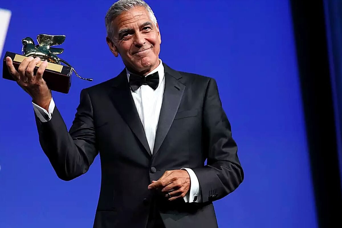 George Clooney speaking during his 2026 Venice Film Festival masterclass session