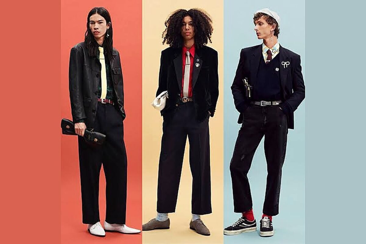 Celebrity style collage from Coach's Resort 2027 New York Fashion Week show