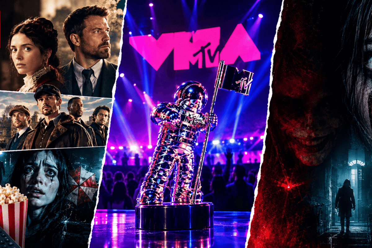 Entertainment roundup graphic featuring streaming and television highlights for September 2026