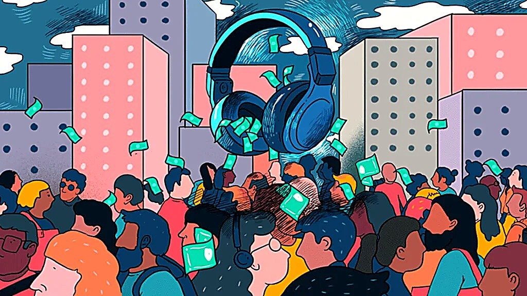 Editorial graphic illustrating how music discovery and fan engagement are evolving in 2026